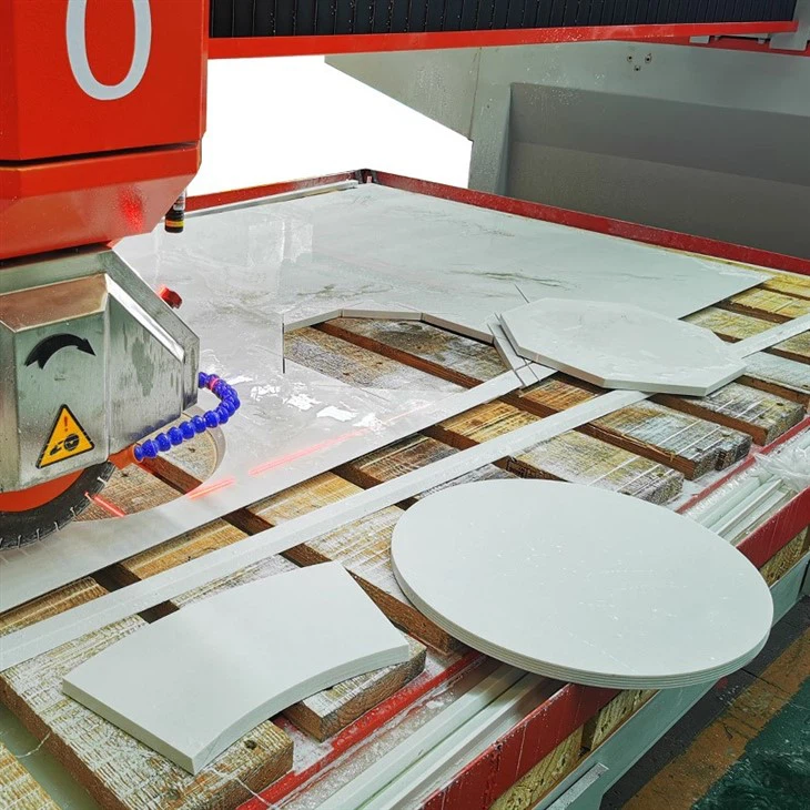 Hualong Machinery 4Axis Automatic Bridge Saw Stone Cutting Machine For Marble